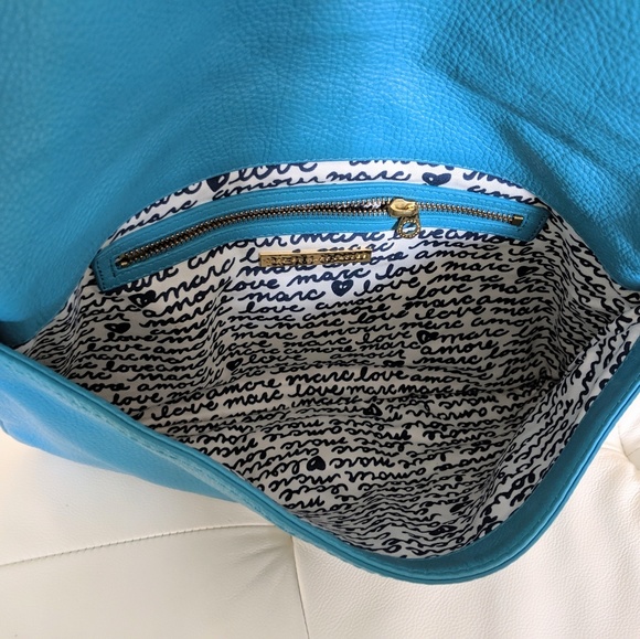 Marc Jacobs blue large leather clutch - Picture 5 of 6